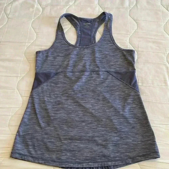 Reebok Heathered Blue, Size Medium Workout Tank Top for Women. - Picture 2 of 11